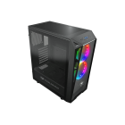 Case Cougar | Turret / Mid tower / Temp. glass trans. side window/Acrylic trans. front panel/ 2 RGB fans